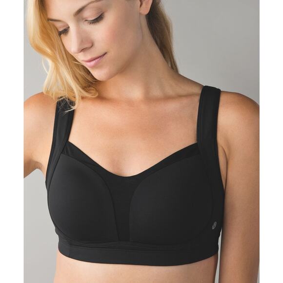 Lululemon Women's Black Ta‎ Ta Tamer II Activewear Sports Bra Size 34D - Picture 5 of 7